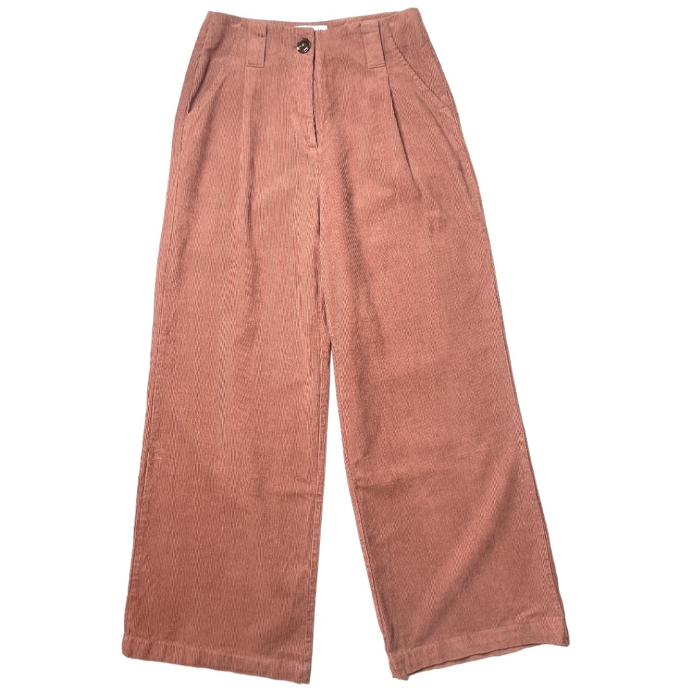NWOT Free People Native Youth Wide Leg Corduroy Pants, Terracotta, Size XS